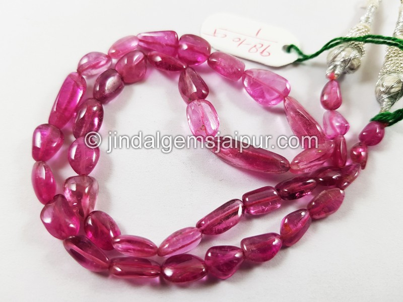 Rubellite Smooth Nugget Beads